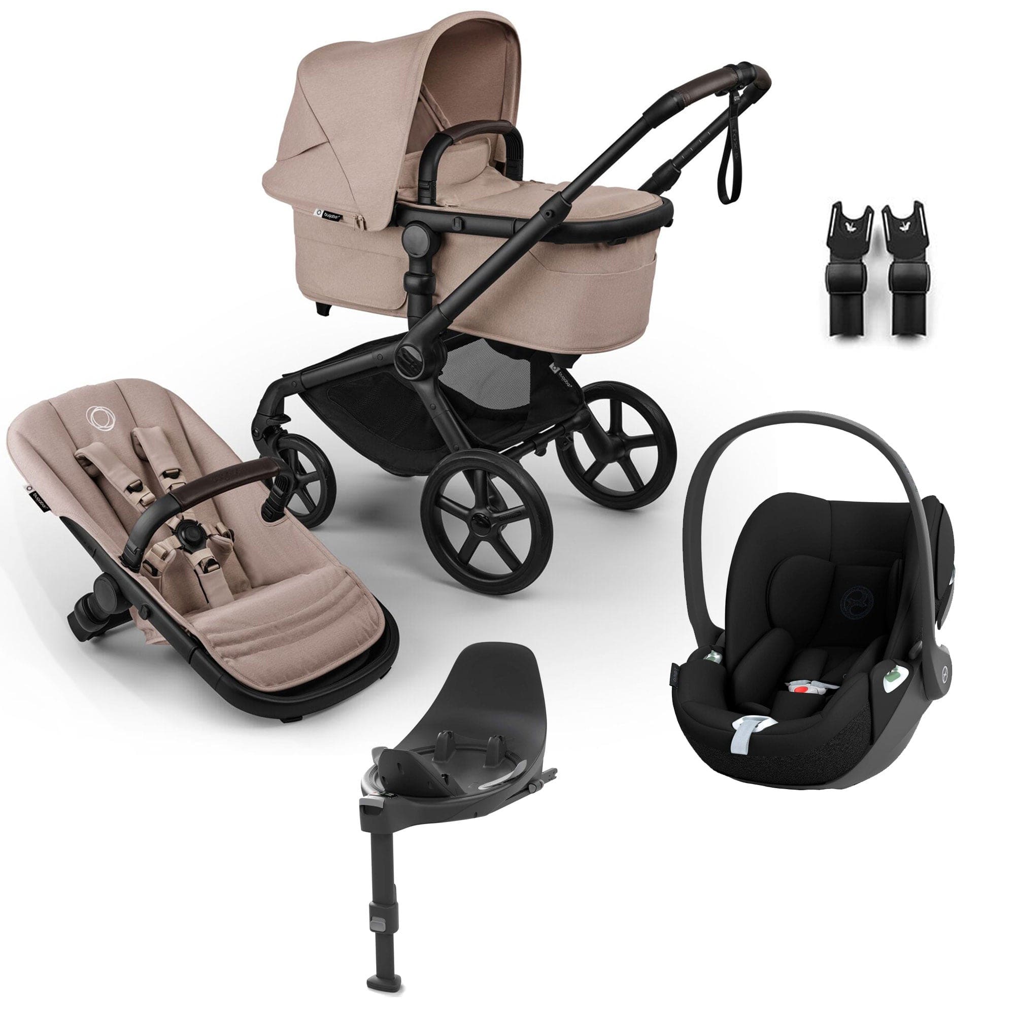 Bugaboo travel systems Bugaboo Fox 5 Renew Cybex Travel System - Desert Taupe 18841-TS-CLT-TAU