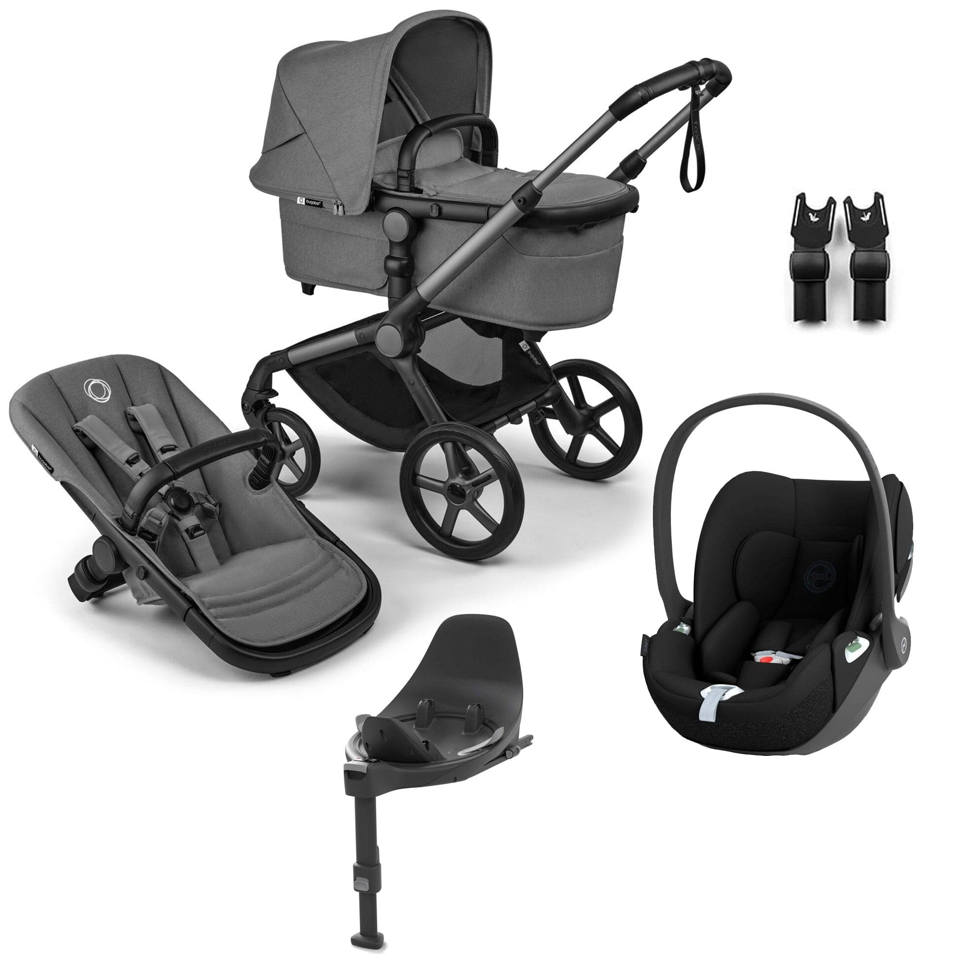 Bugaboo travel systems Bugaboo Fox 5 Renew Cybex Travel System - Moon Grey 18843-TS-CLT-GRE