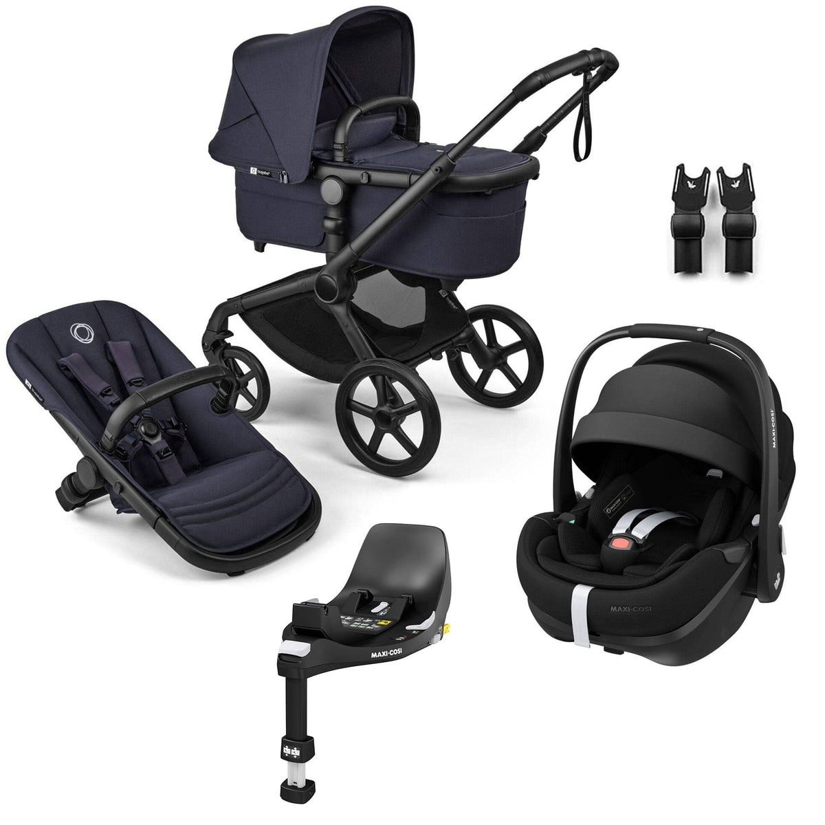 Bugaboo travel systems Bugaboo Fox 5 Renew Maxi-Cosi Travel System - Deep Indigo 18861-TS-PV2-IND