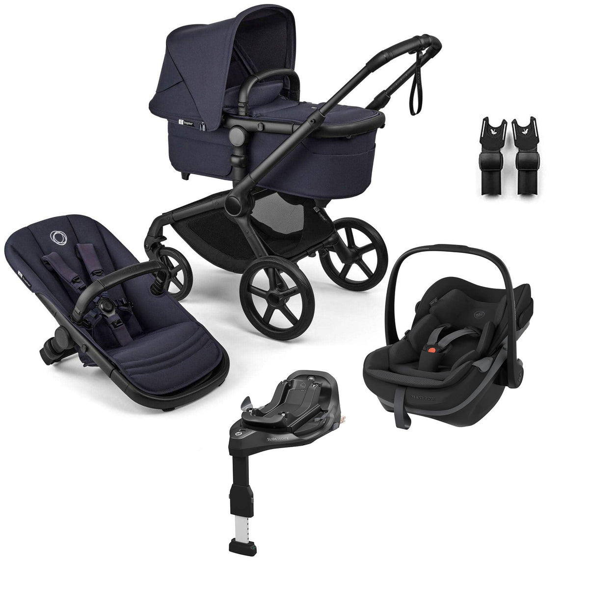 Bugaboo travel systems Bugaboo Fox 5 Renew Maxi-Cosi Travel System - Deep Indigo 23574-TS-PBS-IND