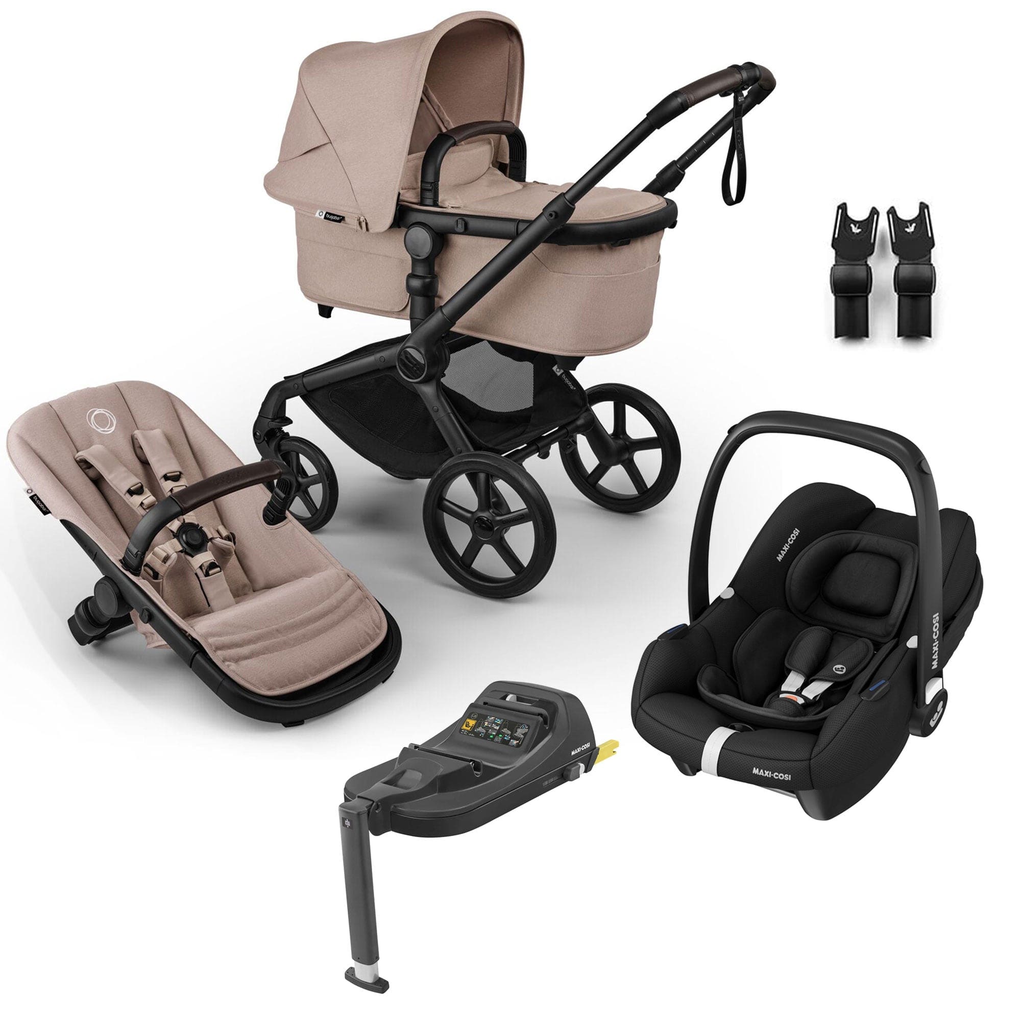 Bugaboo travel systems Bugaboo Fox 5 Renew Maxi-Cosi Travel System - Desert Taupe 18846-TS-CAB-TAU