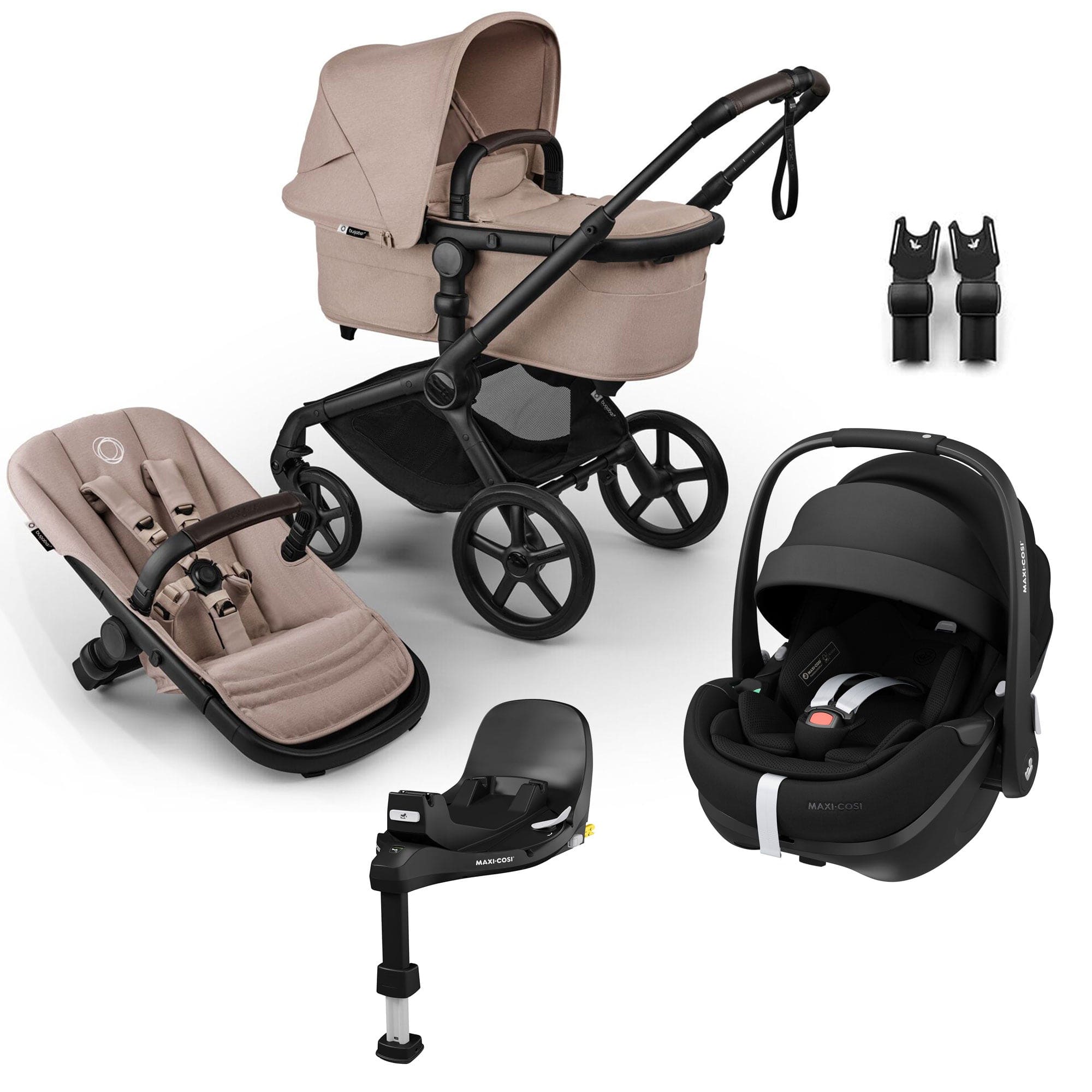 Bugaboo travel systems Bugaboo Fox 5 Renew Maxi-Cosi Travel System - Desert Taupe 18862-TS-PV2-TAU