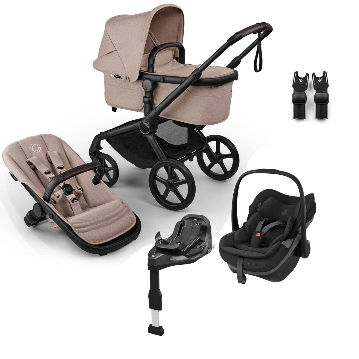 Bugaboo travel systems Bugaboo Fox 5 Renew Maxi-Cosi Travel System - Desert Taupe 23575-TS-PBS-TAU