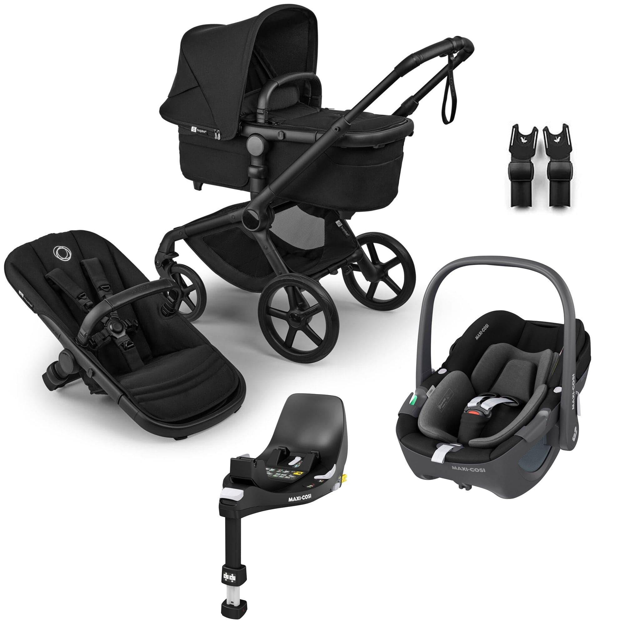 Bugaboo travel systems Bugaboo Fox 5 Renew Maxi-Cosi Travel System - Heritage Black 18848-TS-PEB-BLA