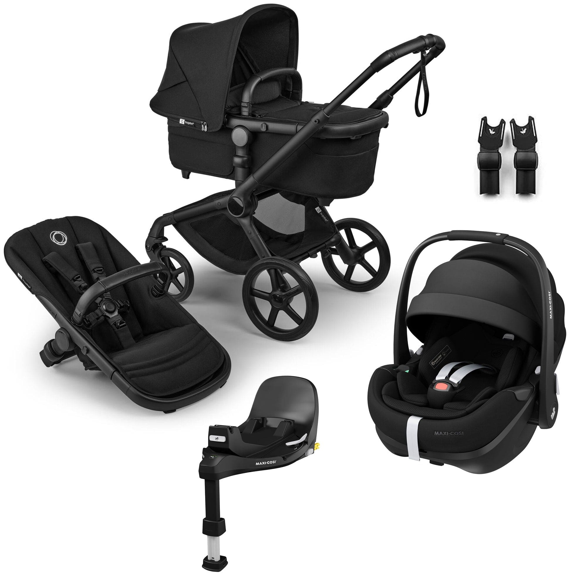Bugaboo travel systems Bugaboo Fox 5 Renew Maxi-Cosi Travel System - Heritage Black 18860-TS-PV2-BLA