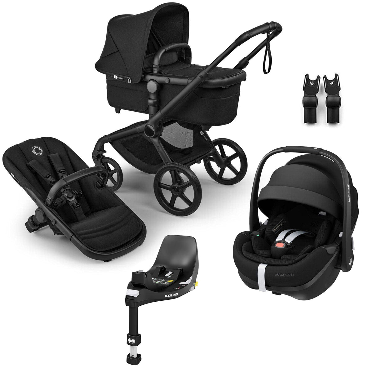 Bugaboo travel systems Bugaboo Fox 5 Renew Maxi-Cosi Travel System - Heritage Black 18860-TS-PV2-BLA