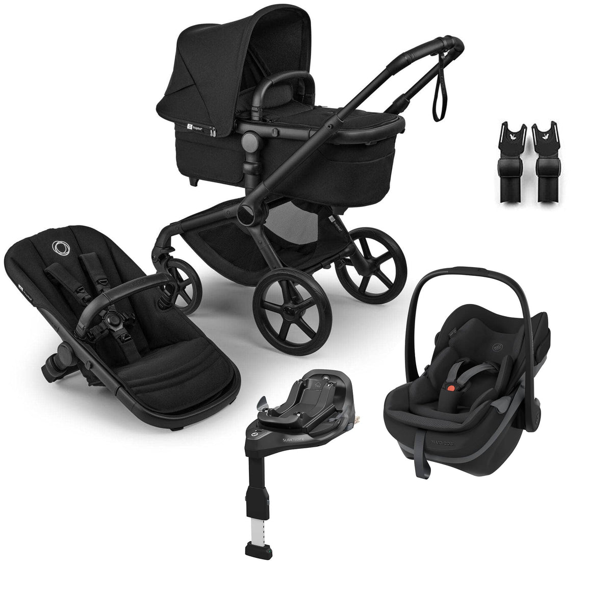 Bugaboo travel systems Bugaboo Fox 5 Renew Maxi-Cosi Travel System - Heritage Black 23577-TS-PBS-BLA