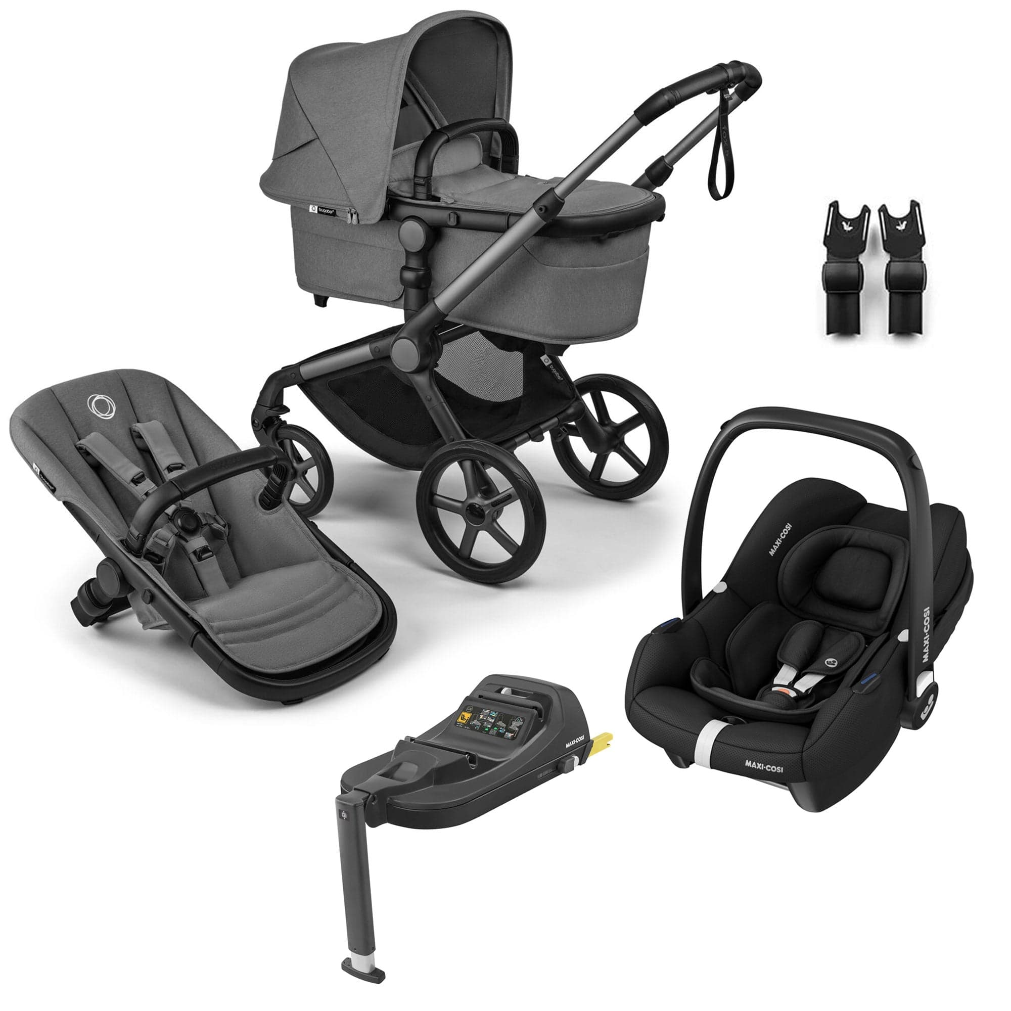 Bugaboo travel systems Bugaboo Fox 5 Renew Maxi-Cosi Travel System - Moon Grey 18855-TS-CAB-GRE