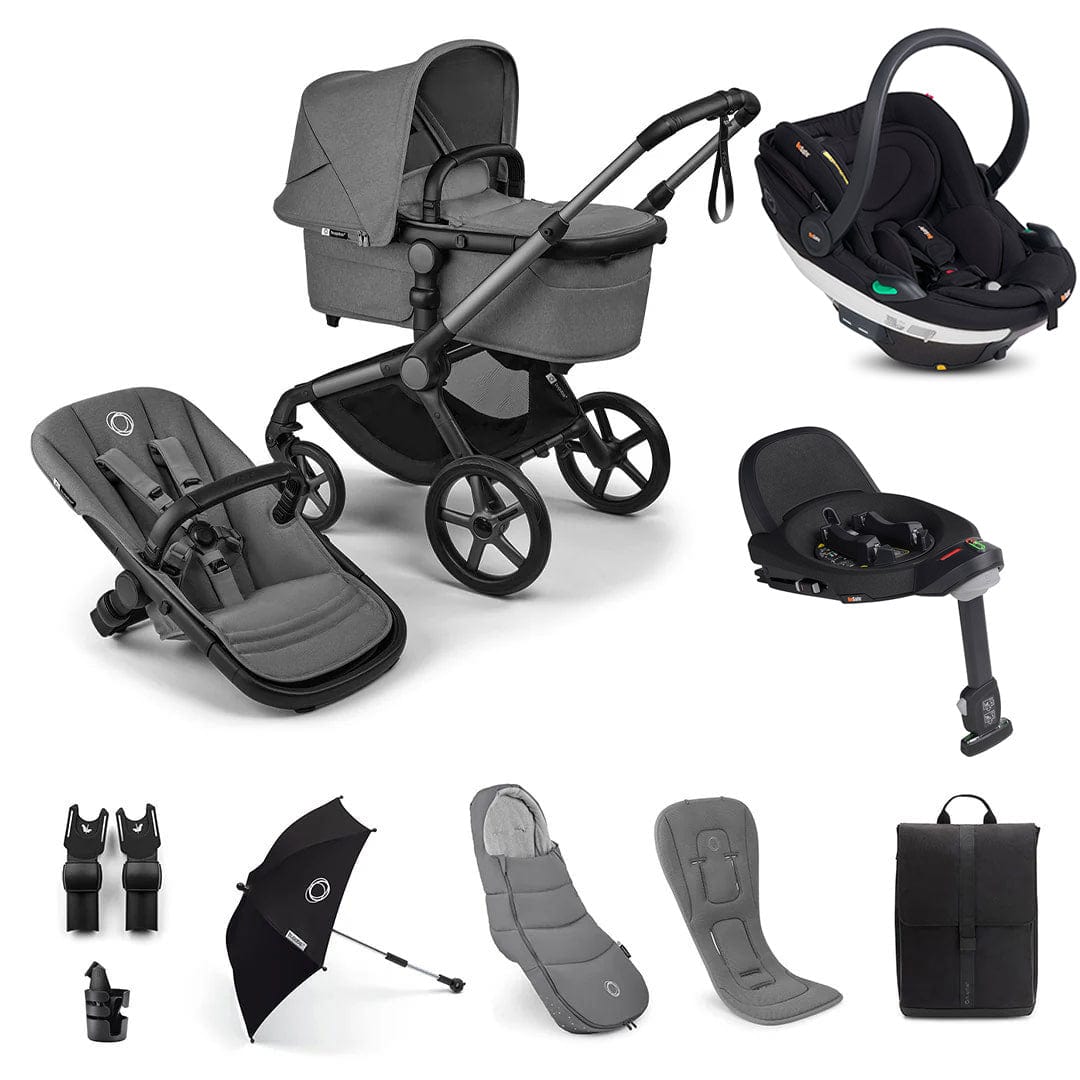 Bugaboo travel systems Bugaboo Fox 5 Renew Ultimate BeSafe Bundle - Moon Grey 18826-ULT-BEY-GRE