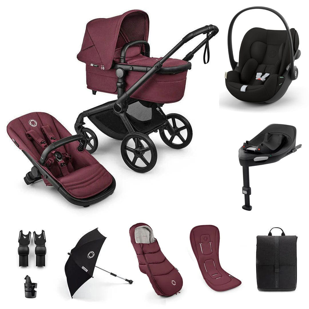 Bugaboo travel systems Bugaboo Fox 5 Renew Ultimate Cybex Bundle - Dark Cherry 18814-ULT-CLG-CHE