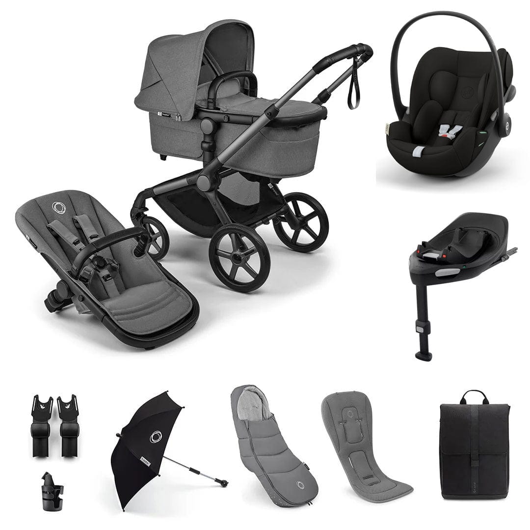 Bugaboo travel systems Bugaboo Fox 5 Renew Ultimate Cybex Bundle - Moon Grey 18788-ULT-CLG-GRE