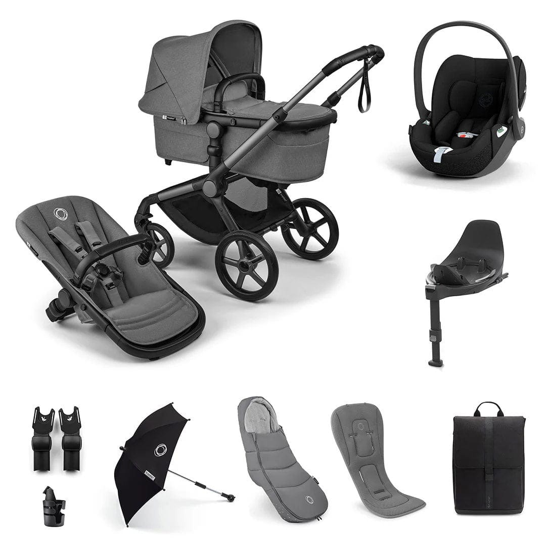 Bugaboo travel systems Bugaboo Fox 5 Renew Ultimate Cybex Bundle - Moon Grey 18789-ULT-CLT-GRE