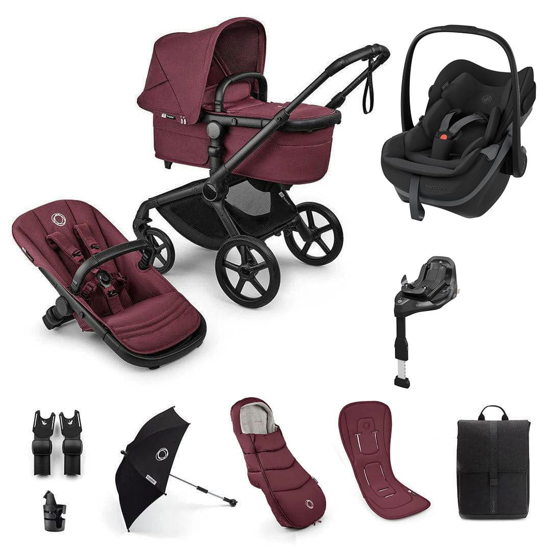 Bugaboo travel systems Bugaboo Fox 5 Renew Ultimate Maxi-Cosi Bundle - Dark Cherry