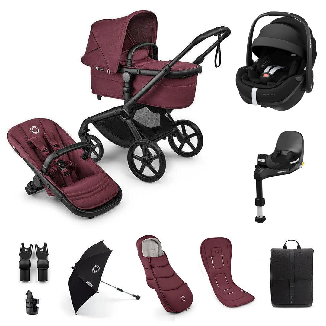 Bugaboo travel systems Bugaboo Fox 5 Renew Ultimate Maxi-Cosi Bundle - Dark Cherry 18793-ULT-PV2-CHE