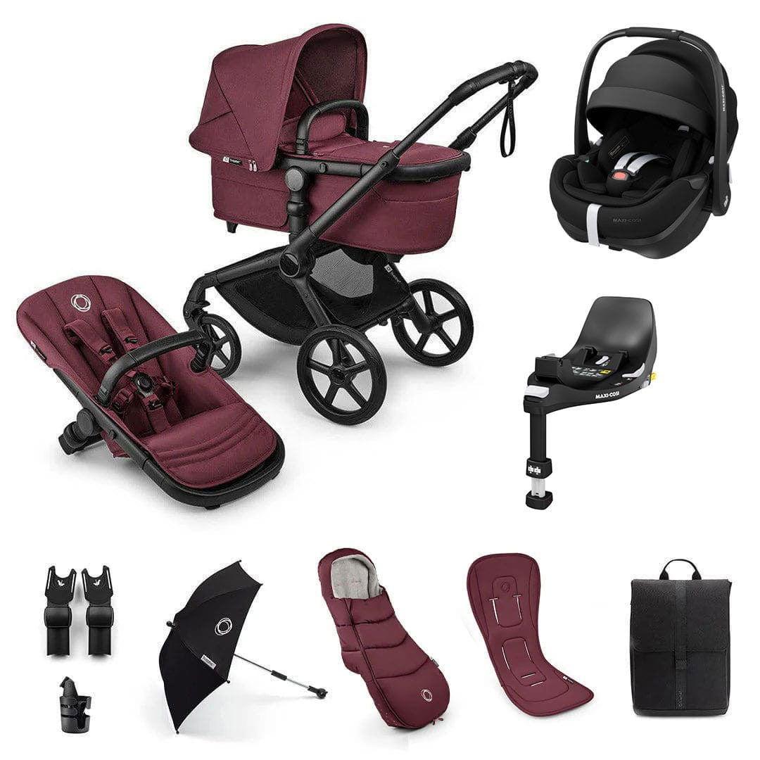 Bugaboo travel systems Bugaboo Fox 5 Renew Ultimate Maxi-Cosi Bundle - Dark Cherry 18793-ULT-PV2-CHE