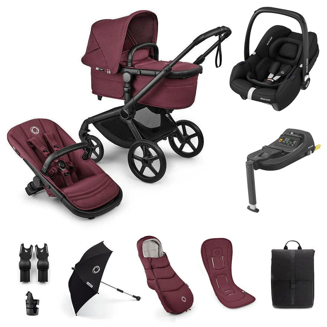 Bugaboo travel systems Bugaboo Fox 5 Renew Ultimate Maxi-Cosi Bundle - Dark Cherry 18806-ULT-CAB-CHE