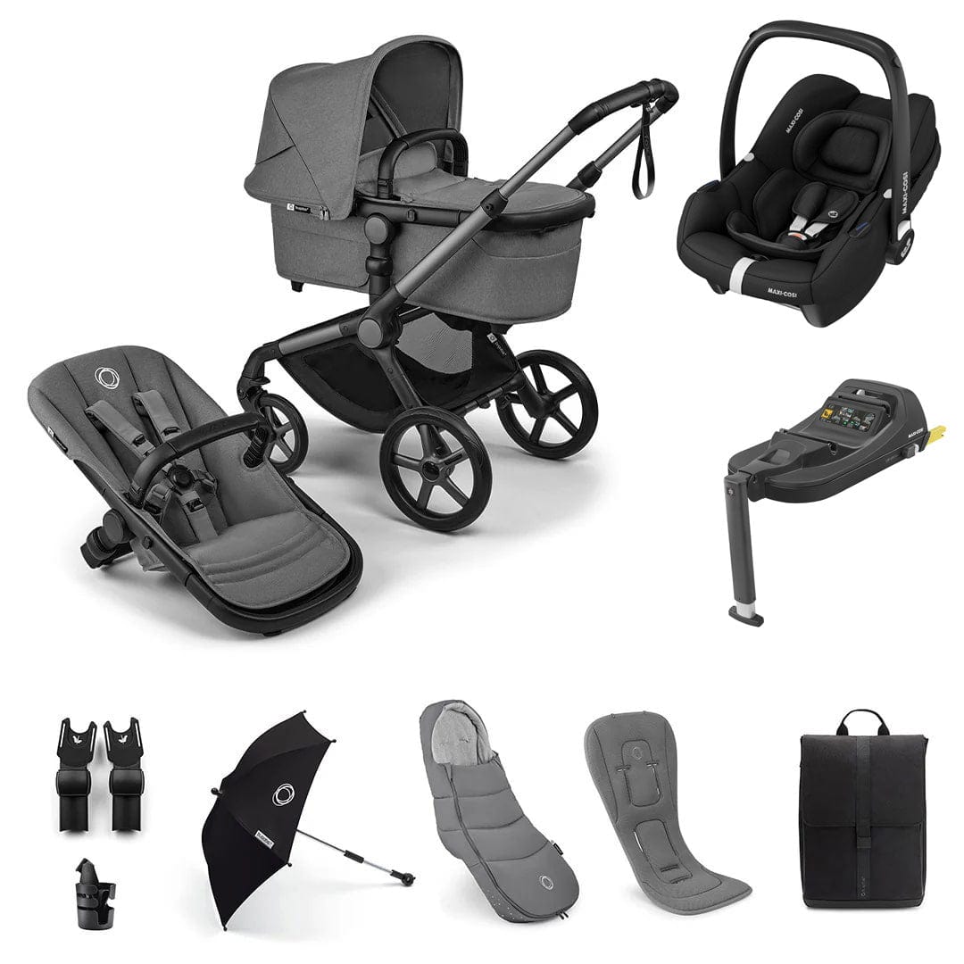 Bugaboo travel systems Bugaboo Fox 5 Renew Ultimate Maxi-Cosi Bundle - Moon Grey 18790-ULT-CAB-GRE