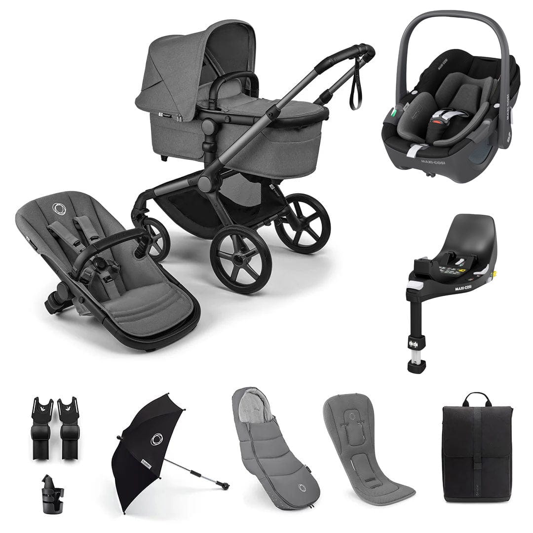 Bugaboo travel systems Bugaboo Fox 5 Renew Ultimate Maxi-Cosi Bundle - Moon Grey 18791-ULT-PEB-GRE