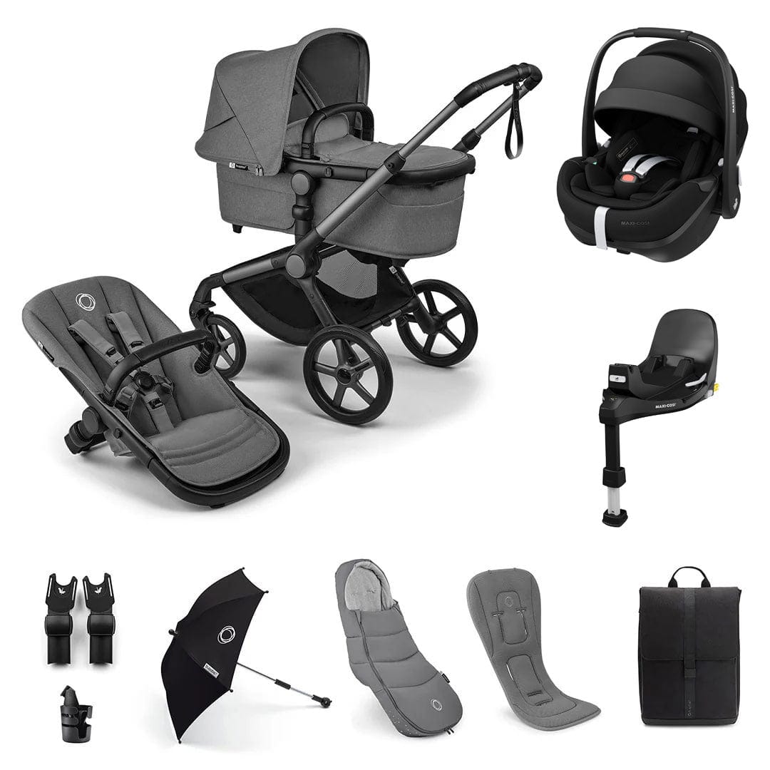 Bugaboo travel systems Bugaboo Fox 5 Renew Ultimate Maxi-Cosi Bundle - Moon Grey 18792-ULT-PV2-GRE