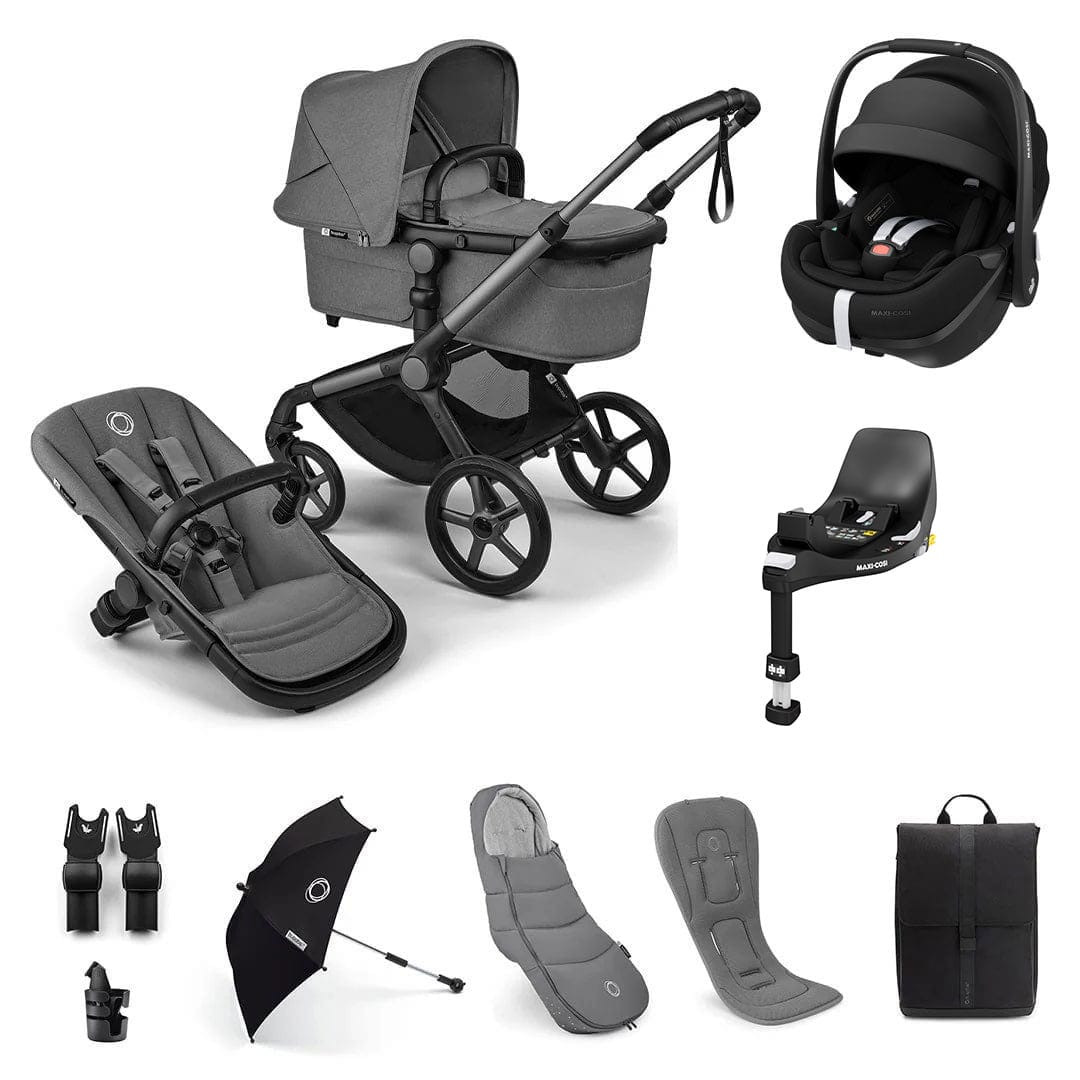 Bugaboo travel systems Bugaboo Fox 5 Renew Ultimate Maxi-Cosi Bundle - Moon Grey 18792-ULT-PV2-GRE