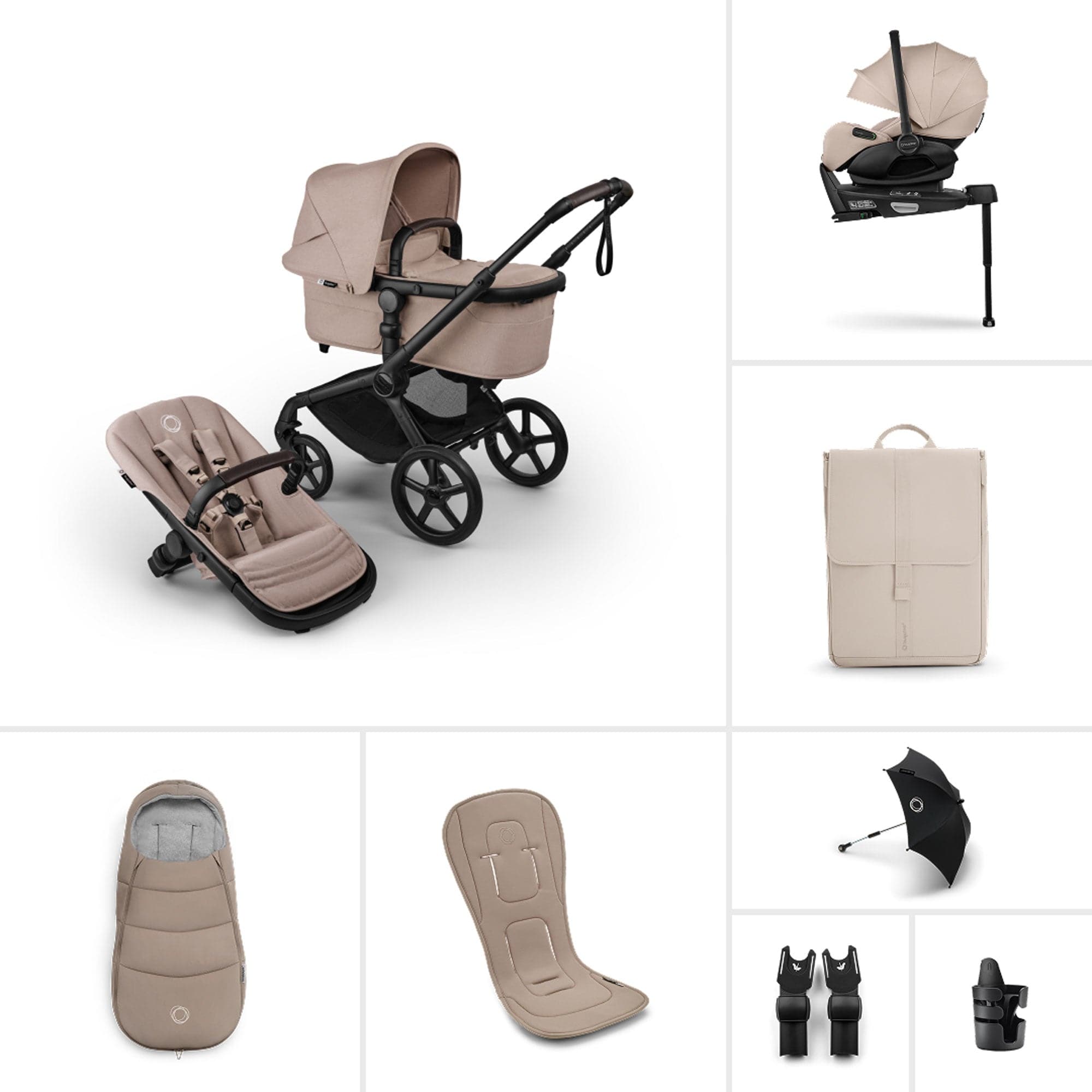 Bugaboo travel systems Bugaboo Fox 5 Renew Ultimate Newborn Bundle - Desert Taupe 18784-ULT-NEW-TAU