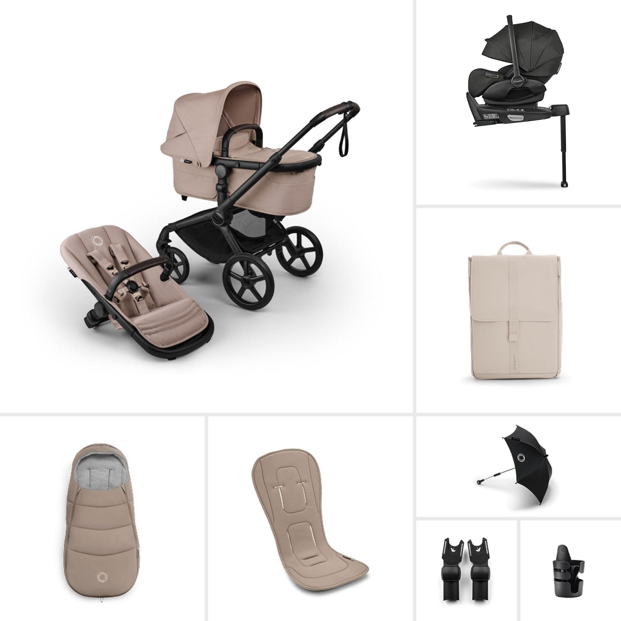 Bugaboo travel systems Bugaboo Fox 5 Renew Ultimate Newborn Bundle - Desert Taupe 18784-ULT-NEW-TAU-2