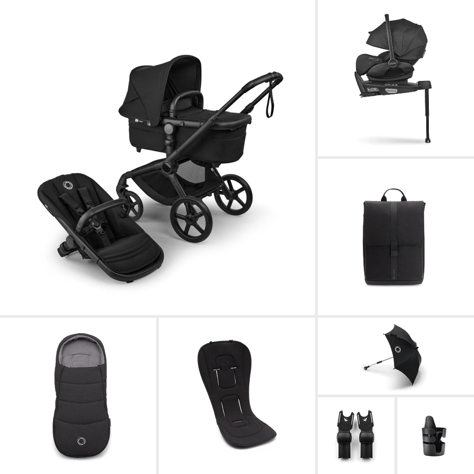 Bugaboo travel systems Bugaboo Fox 5 Renew Ultimate Newborn Bundle - Heritage Black 18783-ULT-NEW-BLK