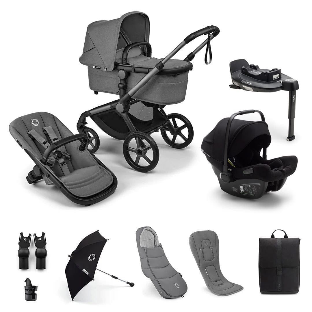 Bugaboo travel systems Bugaboo Fox 5 Renew Ultimate Newborn Bundle - Moon Grey 18786-ULT-NEW-GRE