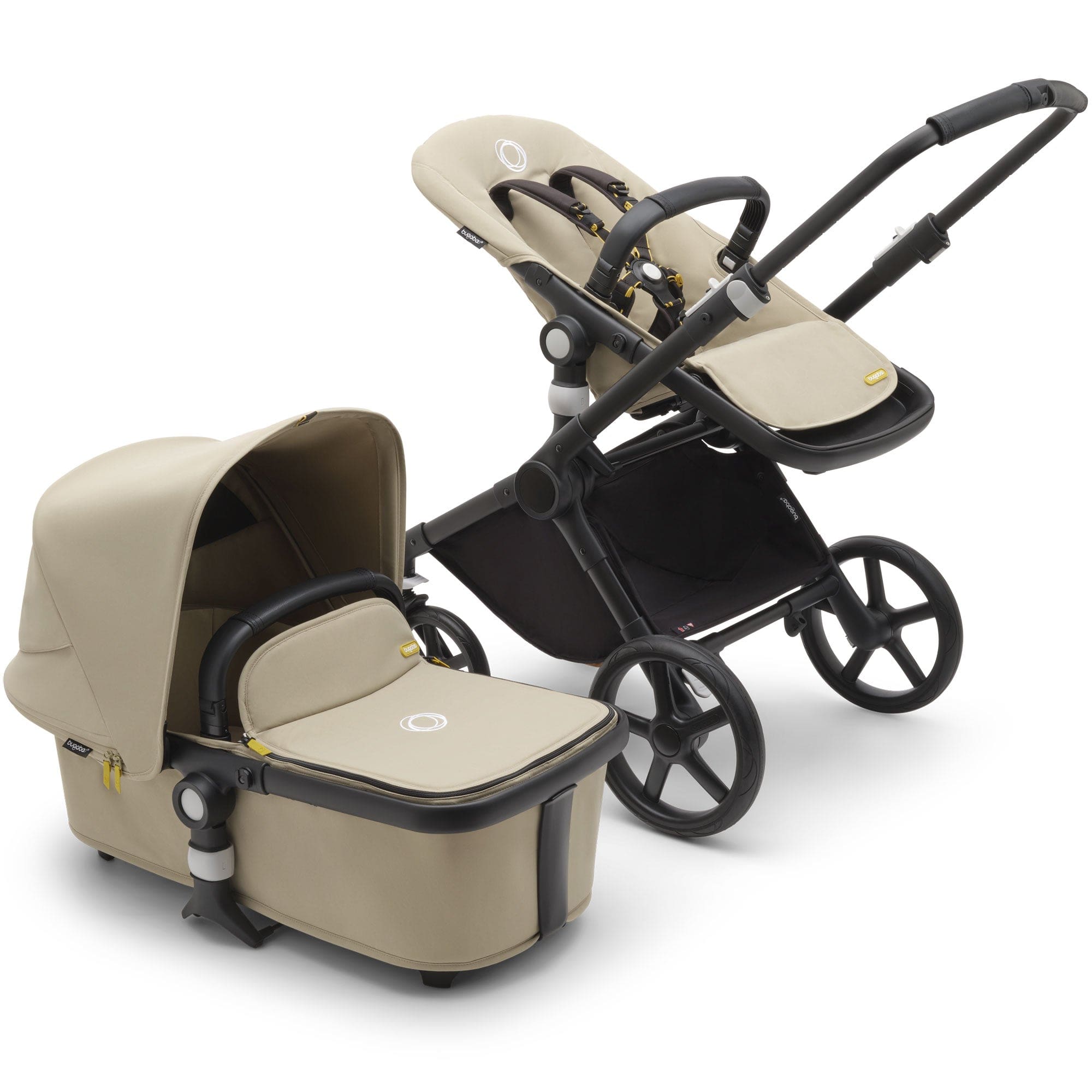 Bugaboo travel systems Bugaboo Fox Cub Cybex Travel System - Black/Desert Beige