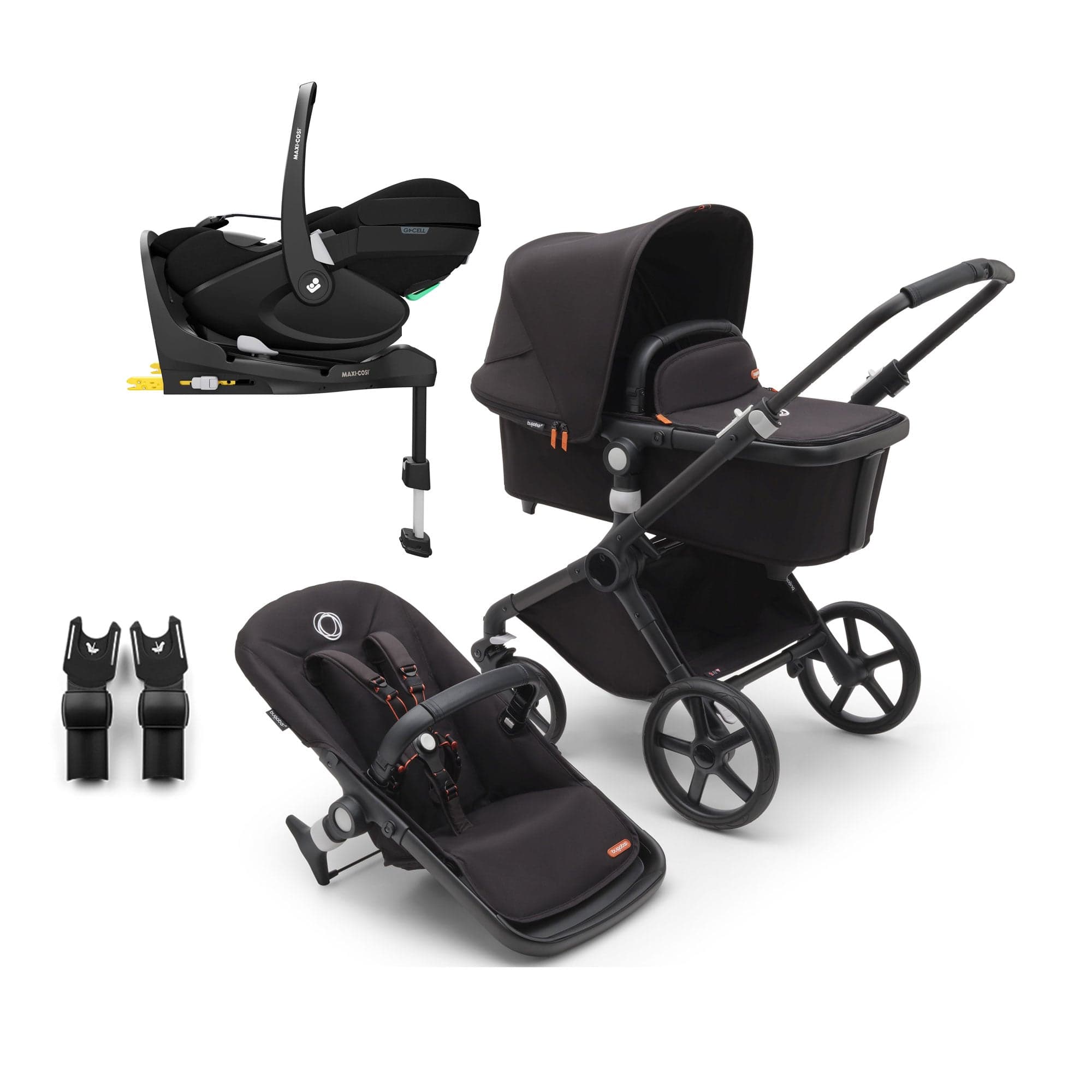 Bugaboo travel systems Bugaboo Fox Cub Maxi-Cosi Travel System - Black/Midnight Black 19971-FXCB-PV2