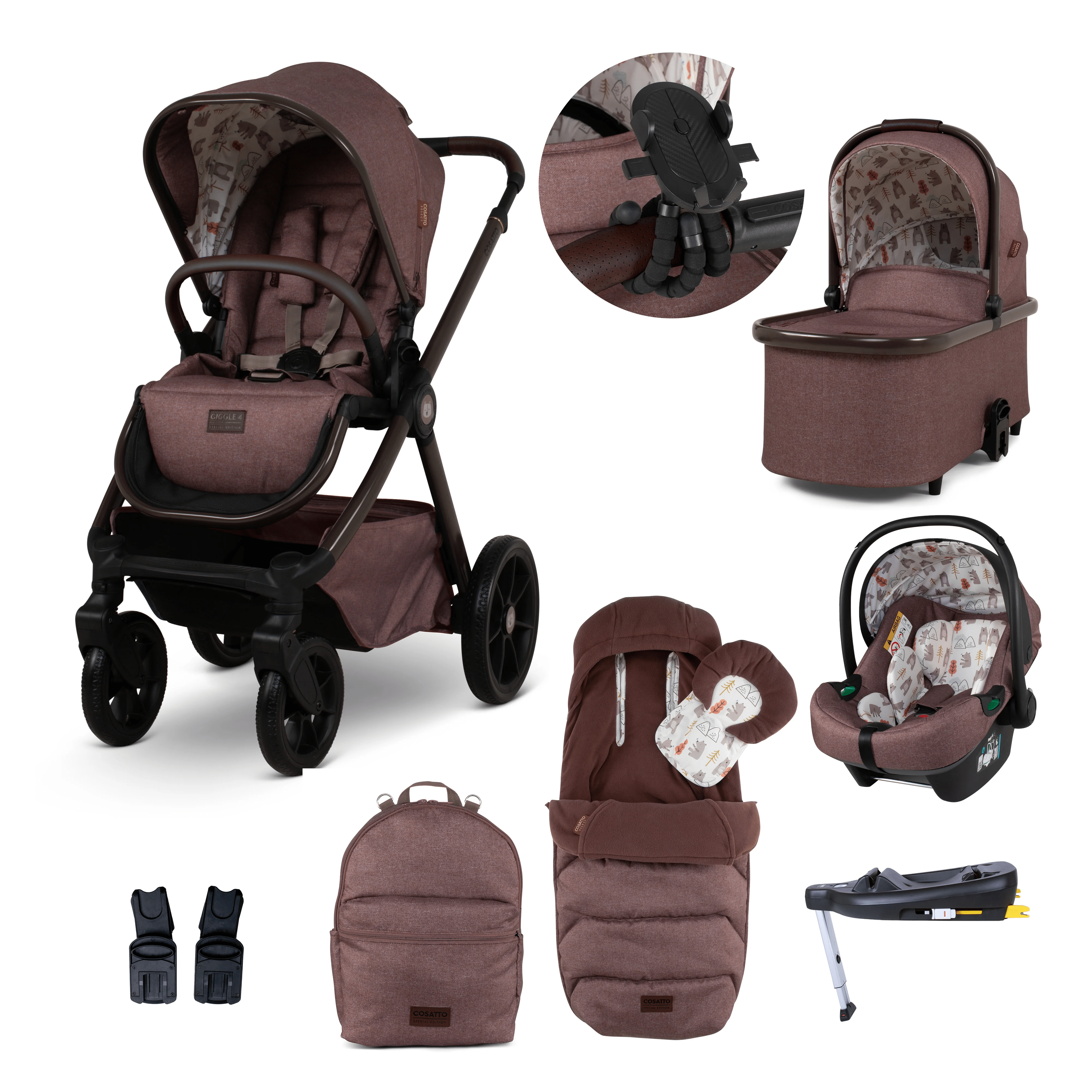 Cosatto travel systems Cosatto Giggle 4 Everything Bundle Special Edition Bear Hug CT6105