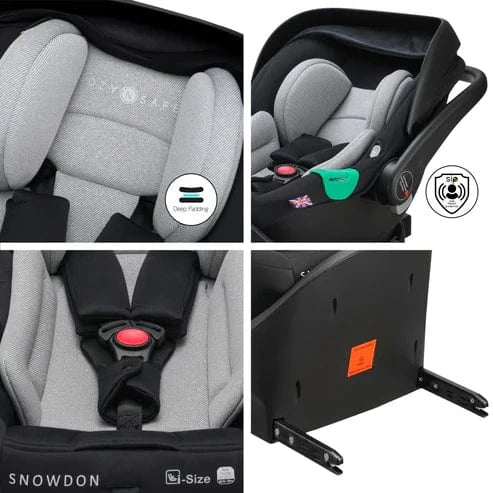 Cozy N Safe baby car seats Cozy N Safe Snowdon i-Size 40-85cm Carrier & Base - Black/Grey EST320