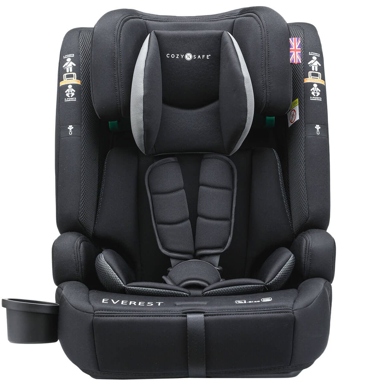Cozy N Safe Combination Car Seats Cozy N Safe Everest i-Size 76-150cm Child Car Seat- Onyx