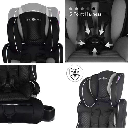 Cozy N Safe combination car seats Cozy N Safe Everest Group 1/2/3 Car Seat in Black/Grey EST215
