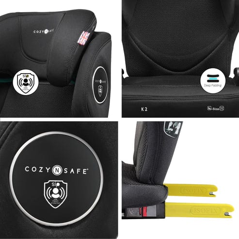 Cozy N Safe highback booster seats Cozy N Safe K2 i-Size 100-150cm - Graphite EST028-1