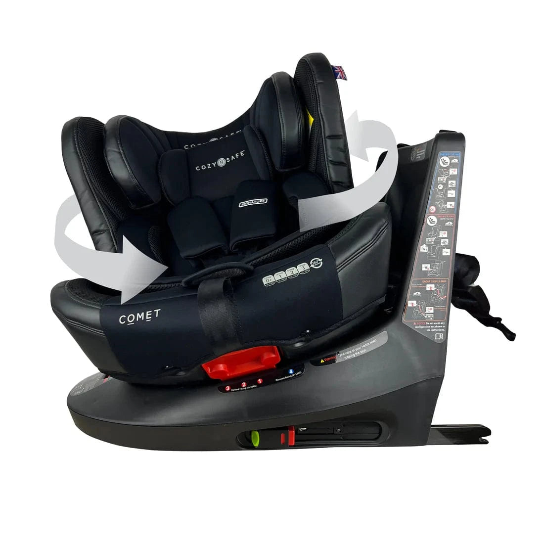 Cozy N Safe swivel car seats Cozy N Safe Comet Group 0+/1/2/3 360° Rotation Car Seat in Black EST230