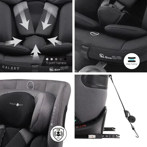 Cozy N Safe swivel car seats Cozy n Safe Galaxy i-Size 40-150cm - Black/Grey EST607
