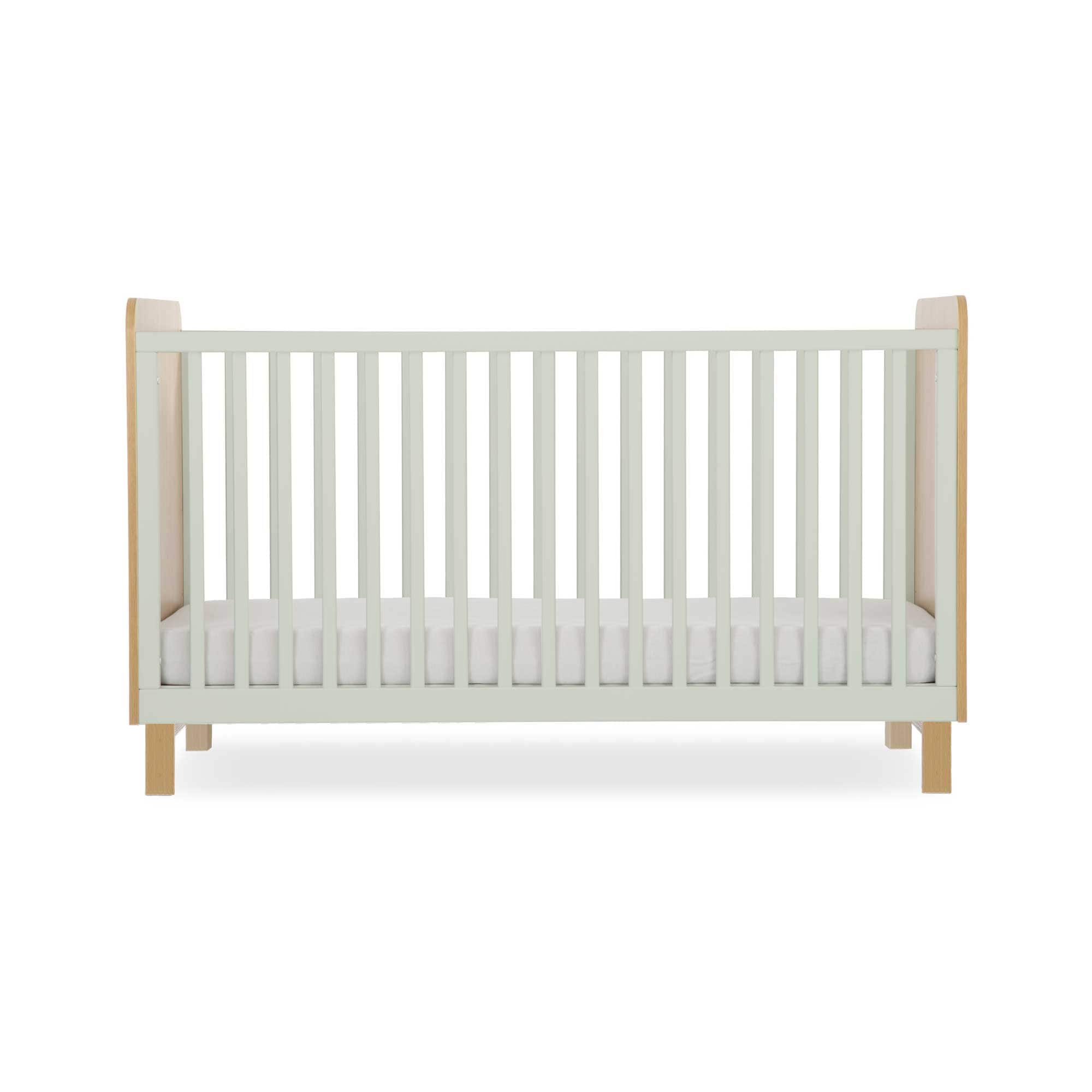 CuddleCo baby cot beds CuddleCo Remi Cot Bed - Oak/Green