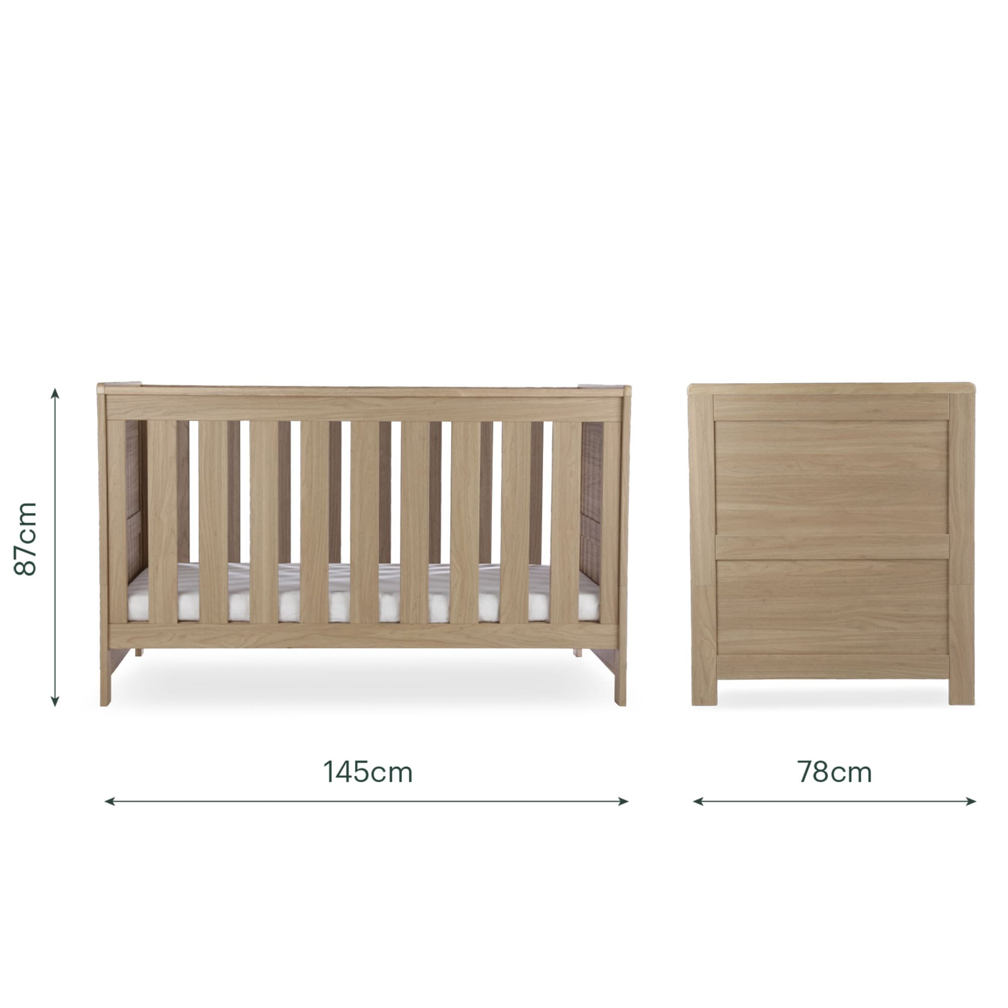 CuddleCo cribs Cuddleco Burford Cotbed - Oak