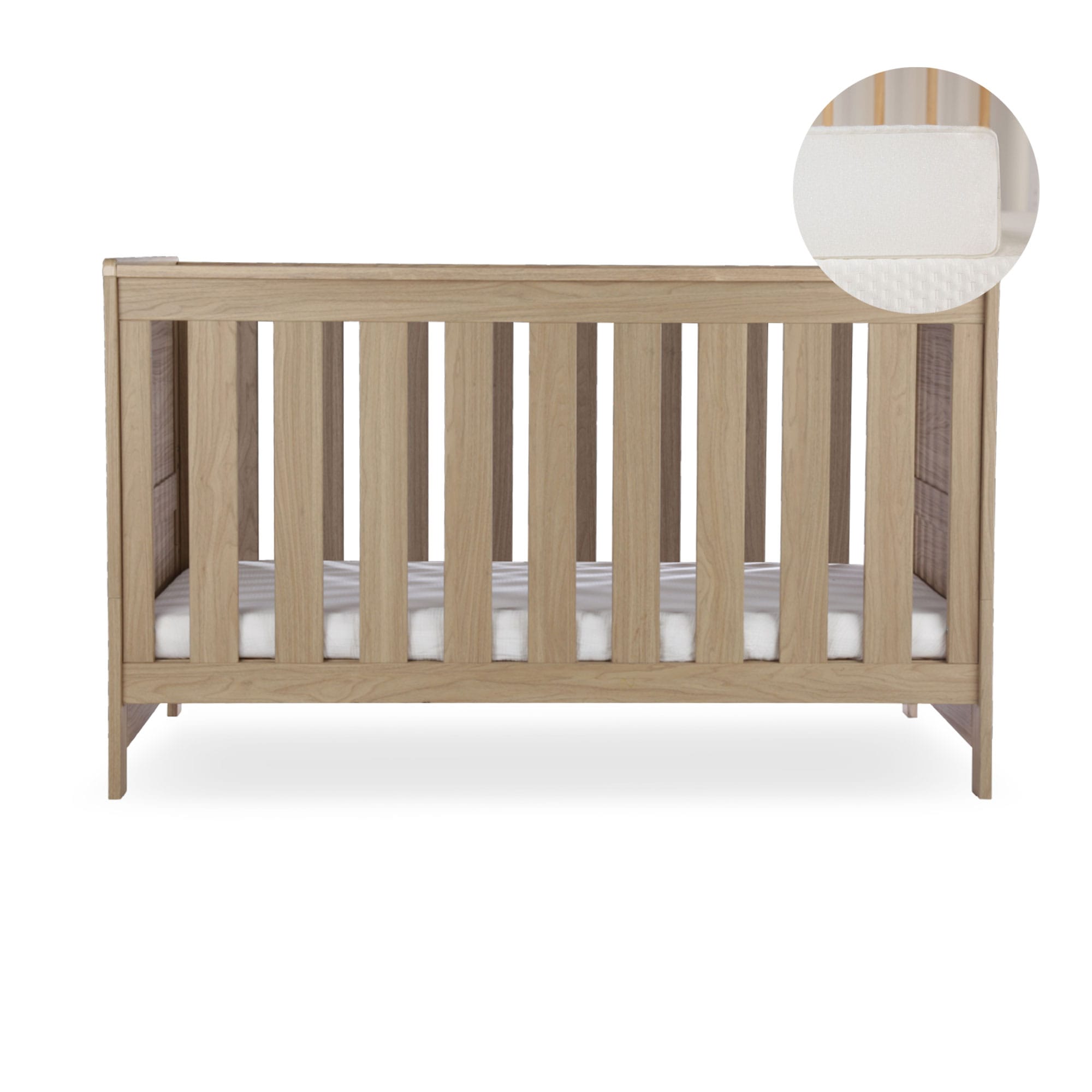 CuddleCo cribs Cuddleco Burford Cotbed - Oak FRN/CUD/155609/FM