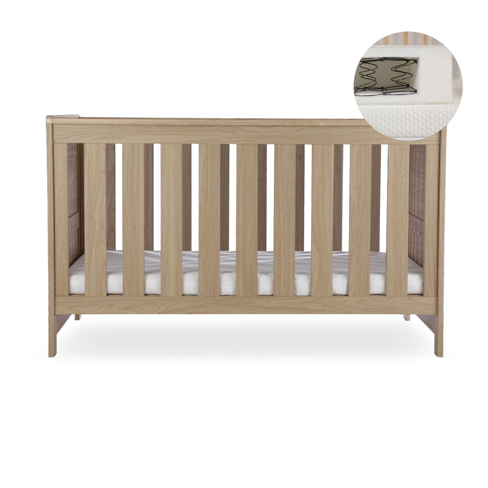 CuddleCo cribs Cuddleco Burford Cotbed - Oak FRN/CUD/155609/SM