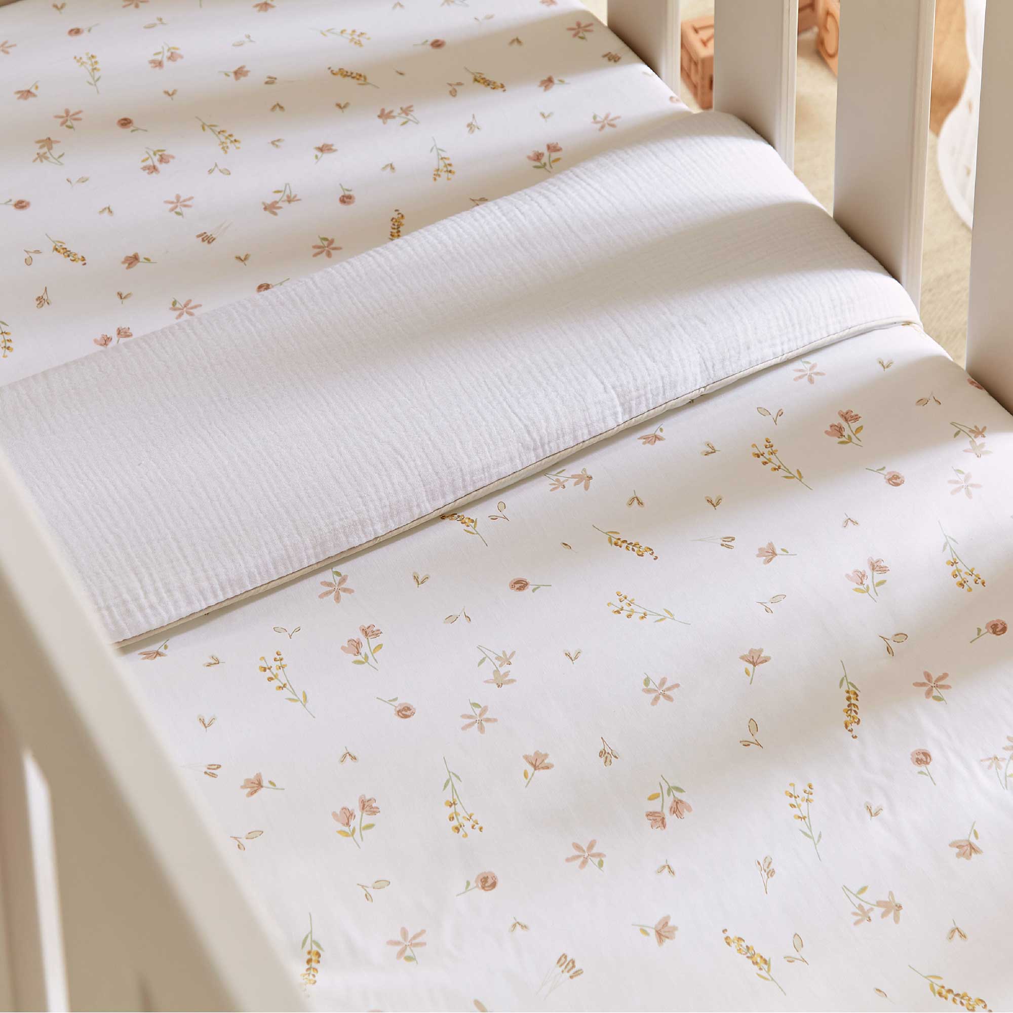 CuddleCo nursery bedding sets CuddleCo 4pc Cot Bed Bedding Set - Cashmere Meadow BED/CUD/154480