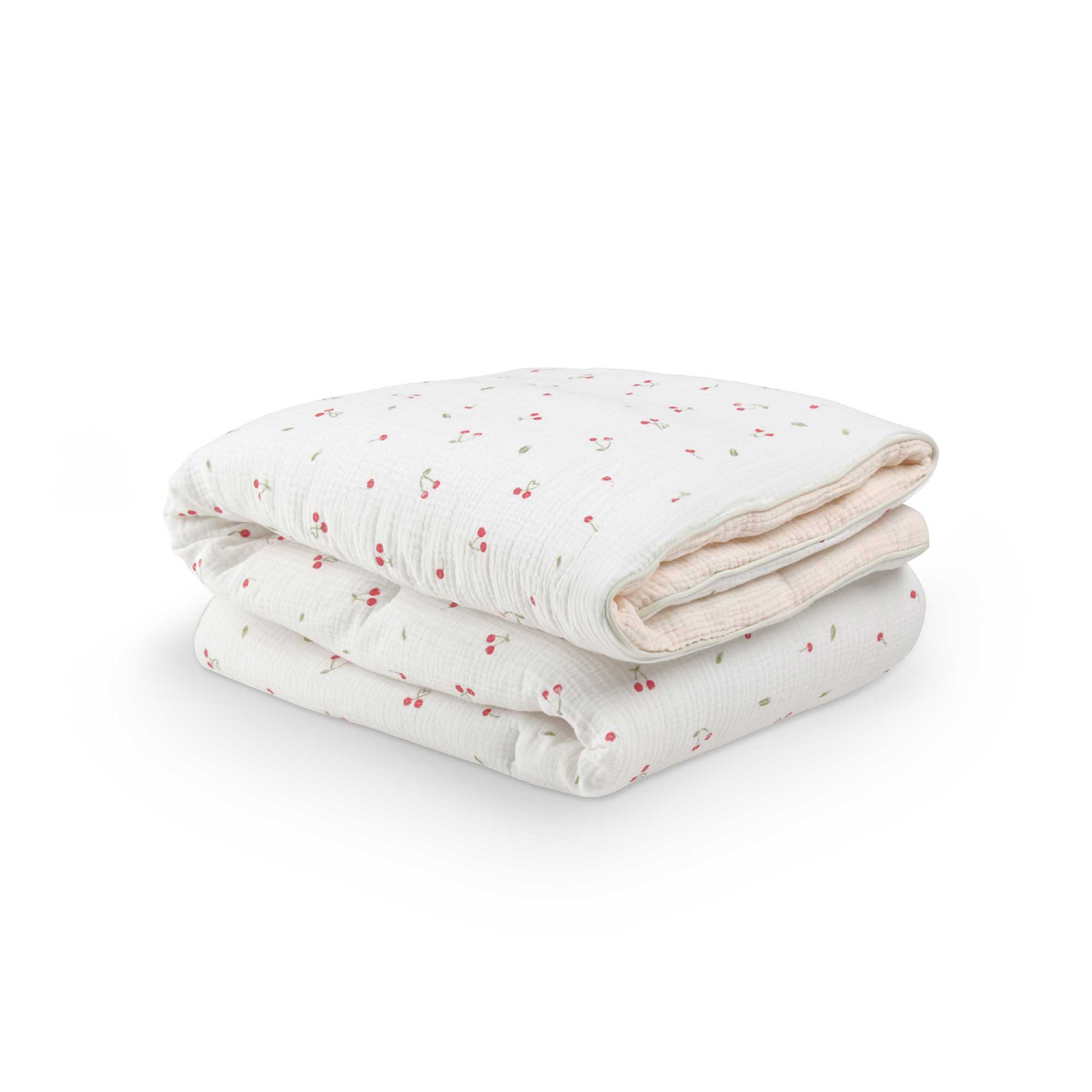 CuddleCo nursery bedding sets CuddleCo 4pc Cot Bed Bedding Set - Ditsy Cherry BED/CUD/154497