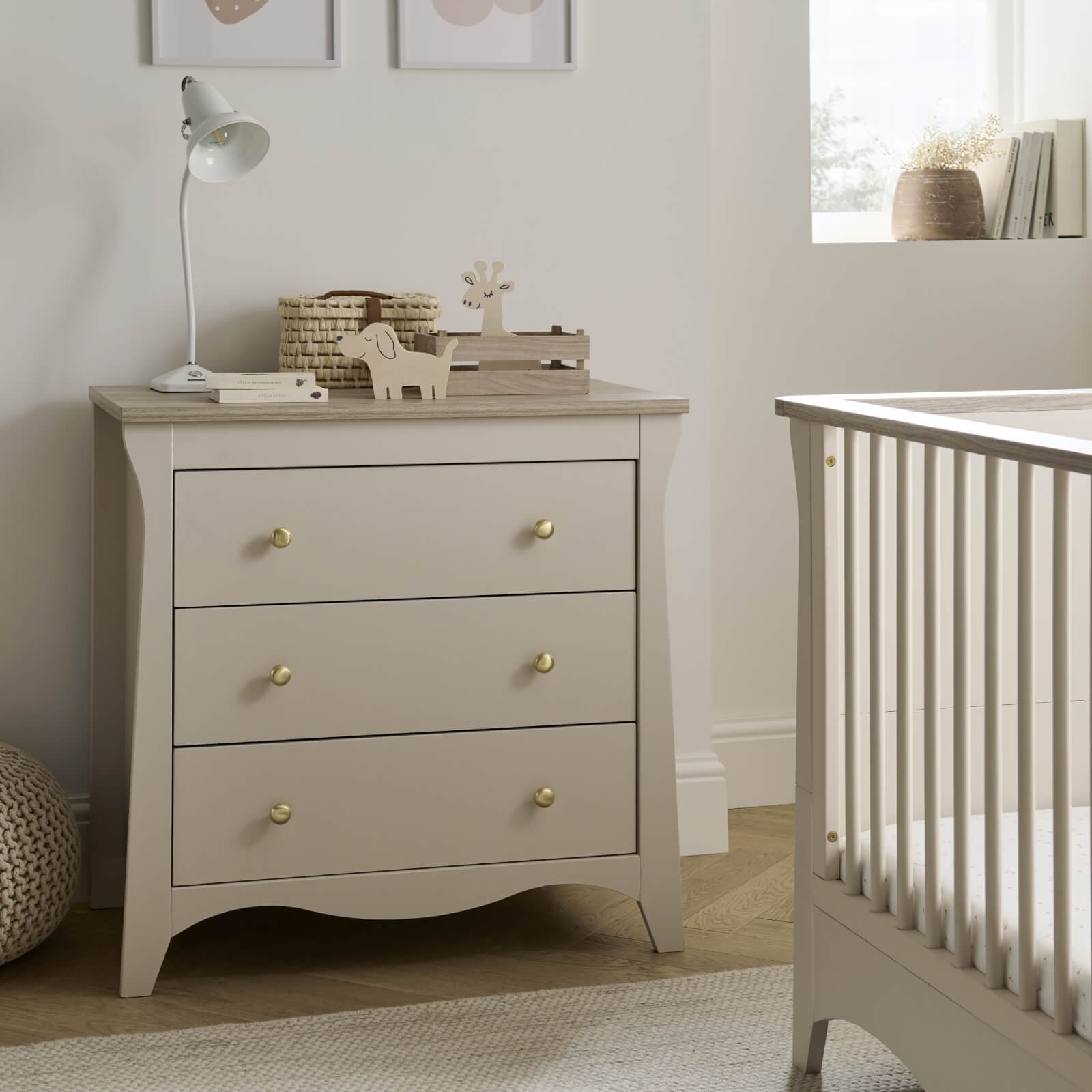 CuddleCo Nursery Room Sets Cuddleco Clara 3 Piece Nursery Furniture Set - Cashmere