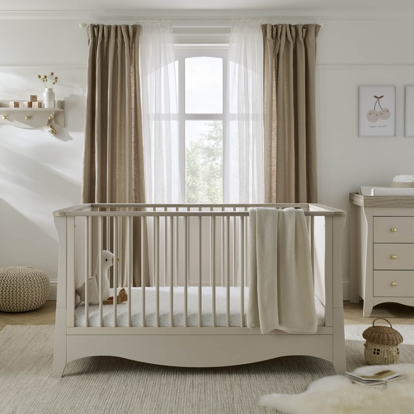 CuddleCo Nursery Room Sets Cuddleco Clara 3 Piece Nursery Furniture Set - Cashmere