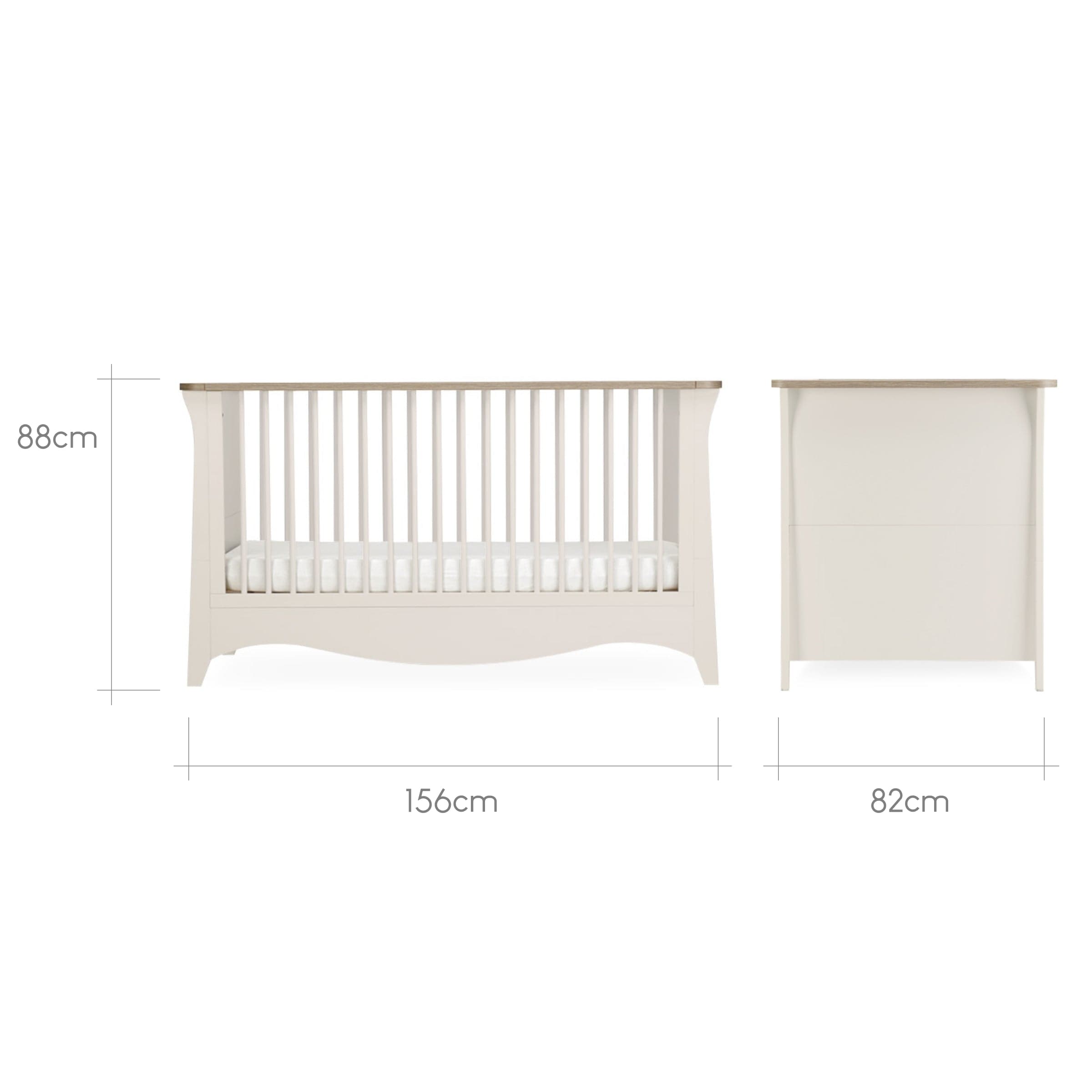 CuddleCo Nursery Room Sets Cuddleco Clara 3 Piece Nursery Furniture Set - Cashmere