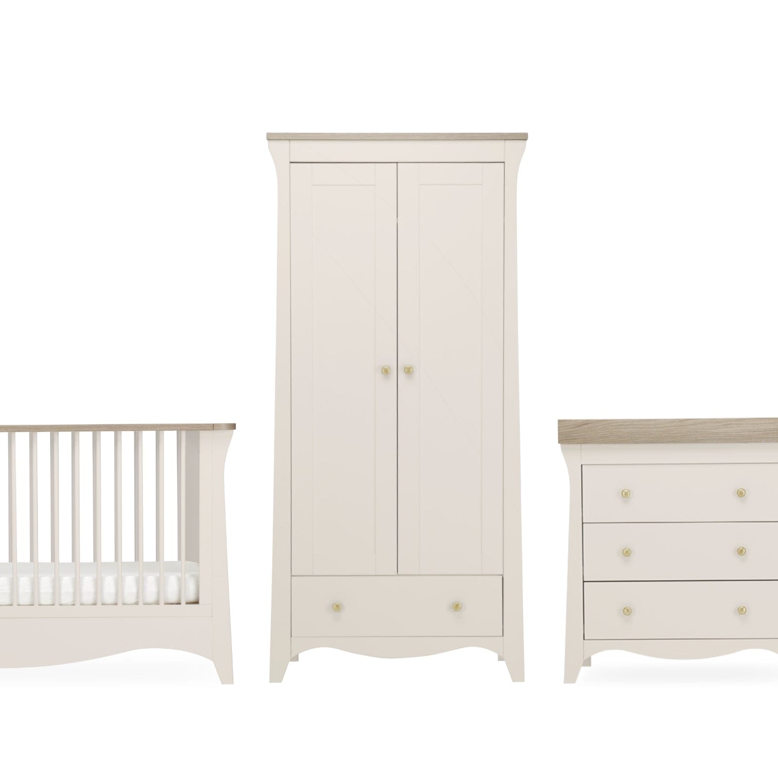 CuddleCo Nursery Room Sets Cuddleco Clara 3 Piece Nursery Furniture Set - Cashmere