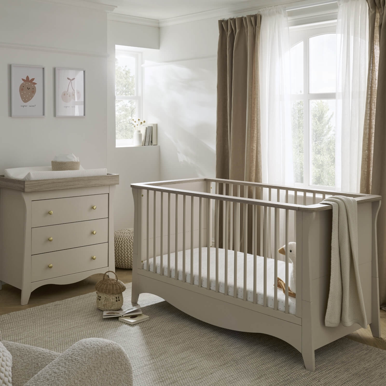 CuddleCo Nursery Room Sets CuddleCo Clara 2 Piece Nursery Furniture Set - Cashmere