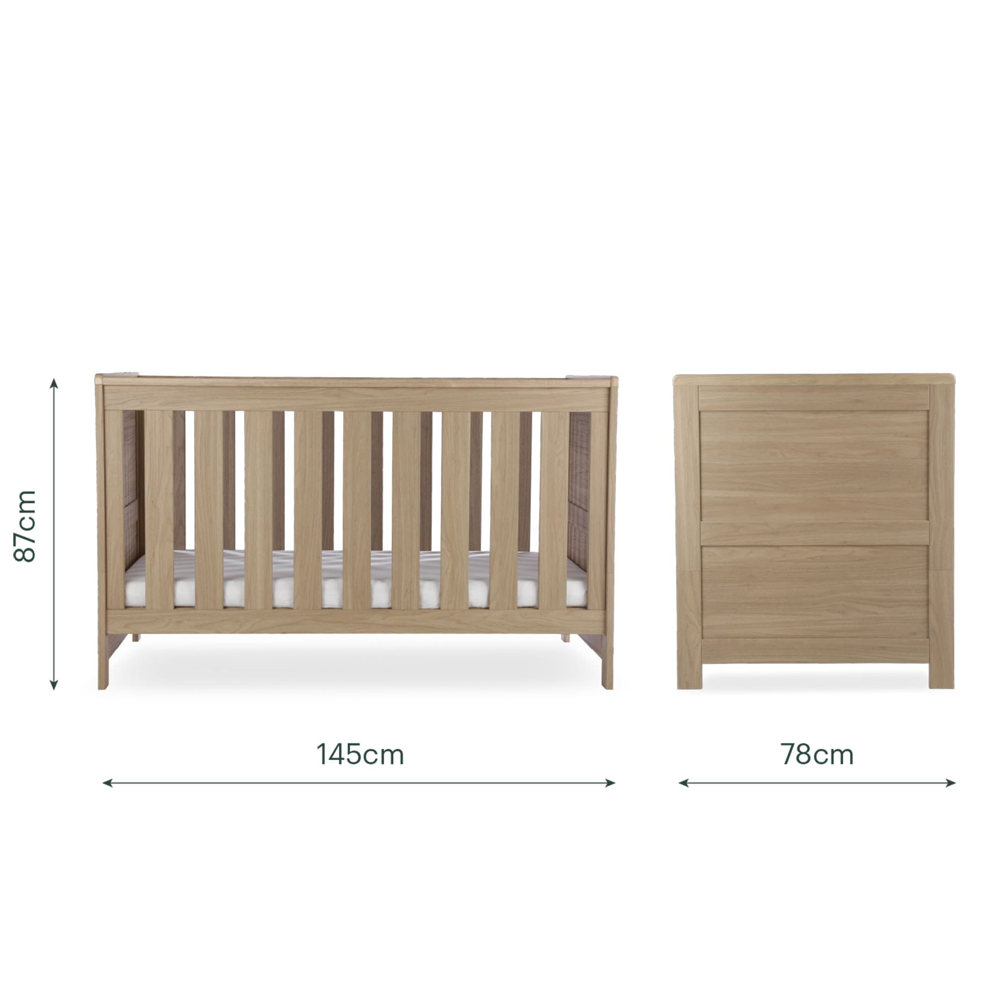 CuddleCo nursery room sets Cuddleco Burford 2 Piece Nursery Furniture Set - Oak