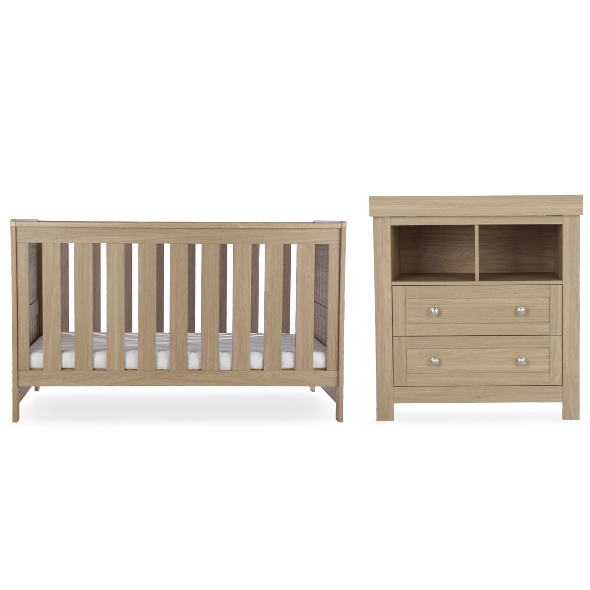 CuddleCo nursery room sets Cuddleco Burford 2 Piece Nursery Furniture Set - Oak FRN/CUD/155708